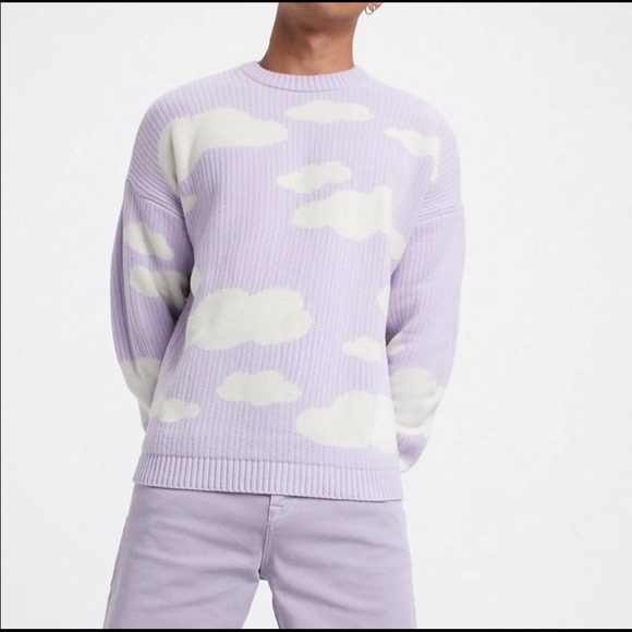 Asos Oversized Lavender Cloud Sweater S 